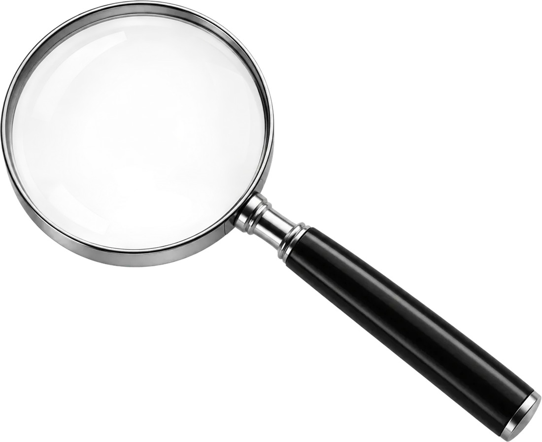 A magnifying glass, wearing down into the system’s marks and building back